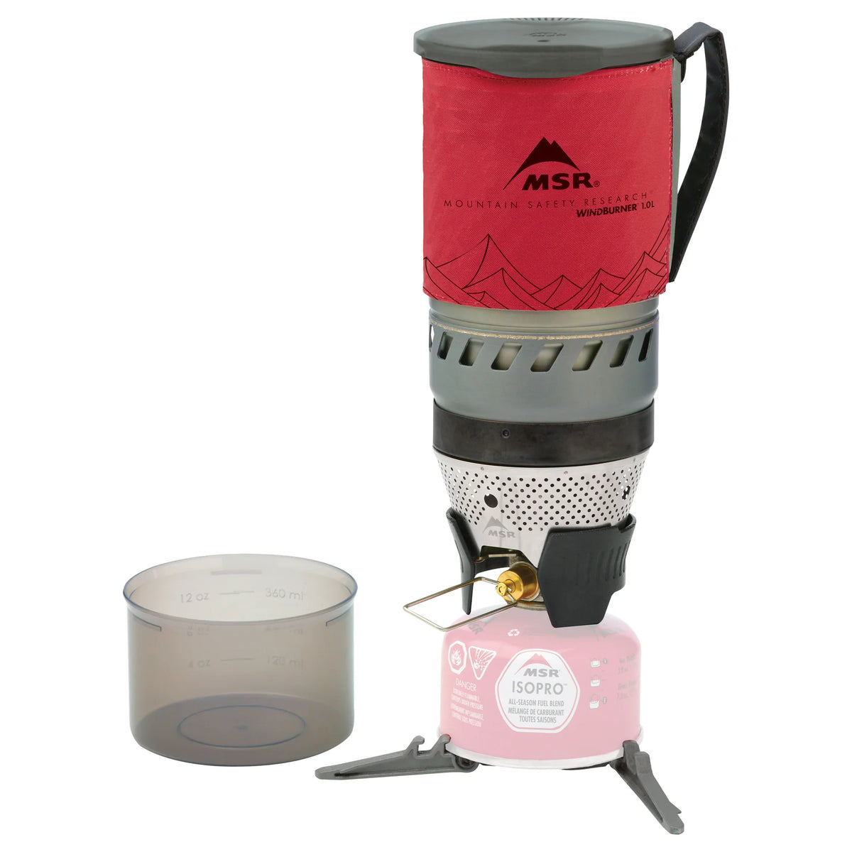 MSR WindBurner® Personal Stove System Outdoor Action Red- Standing