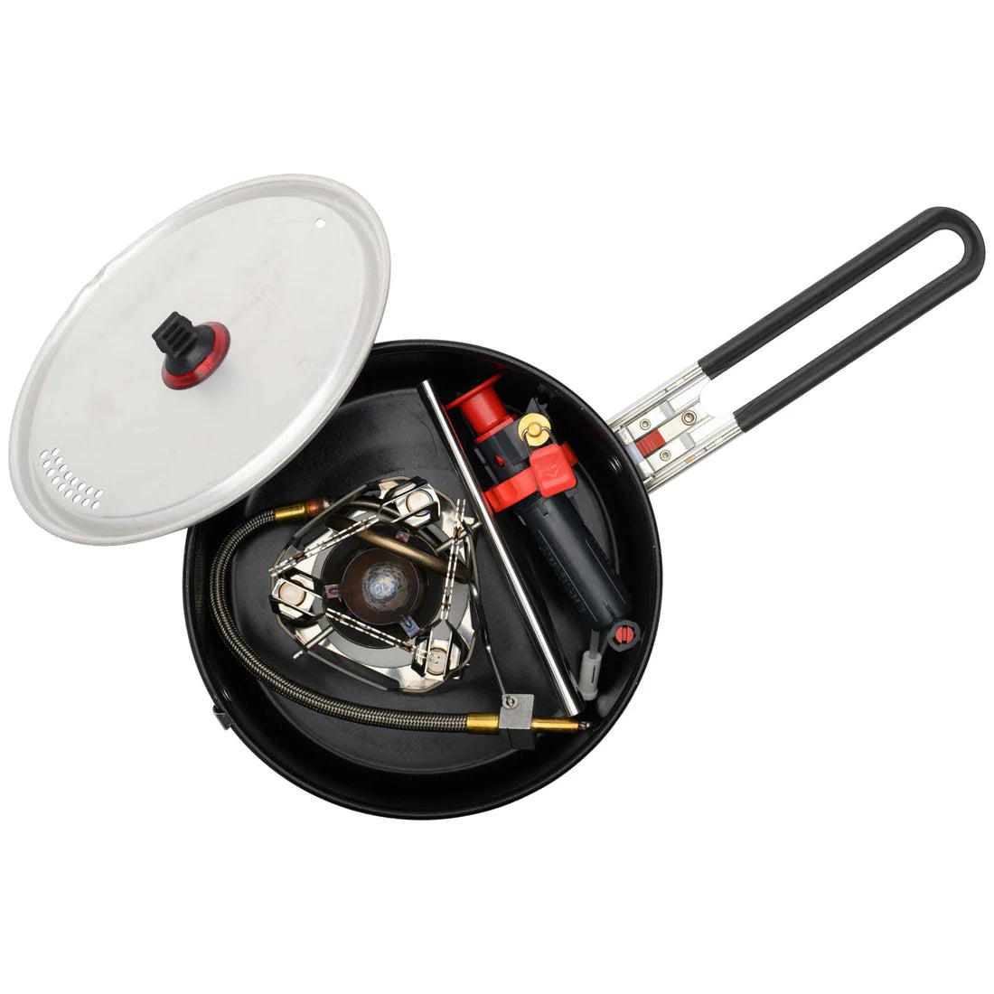 MSR XGK Expedition Stove Outdoor Action- inside of the pot