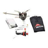 MSR XGK Expedition Stove Outdoor Action- products included