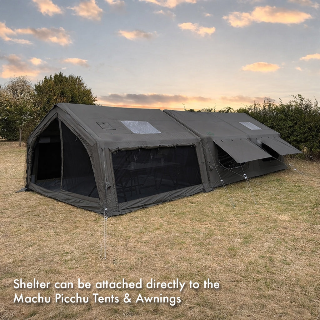Holawild AirTek Machu Shelter in Grey - Attached setup context