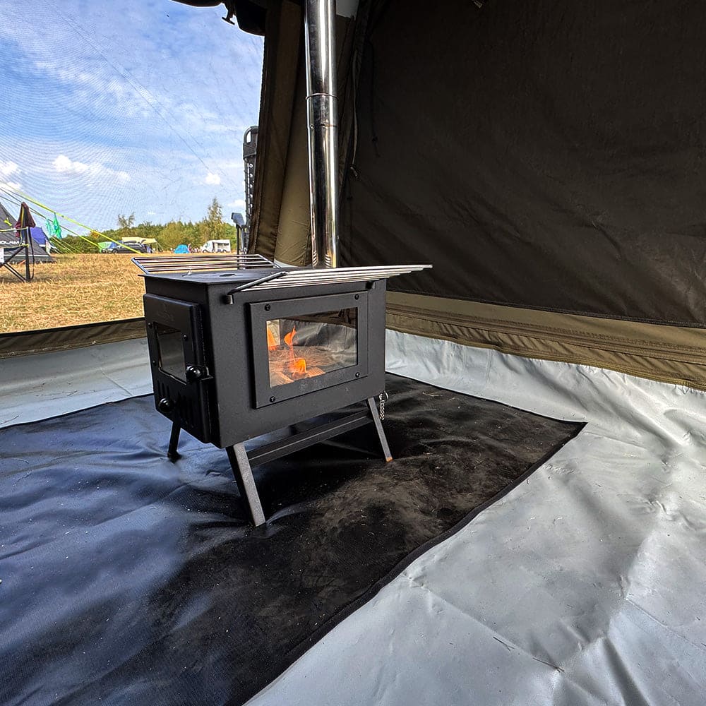Holawild AirTek Machu Shelter in Khaki - Stove setup context