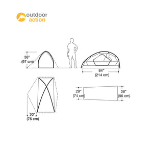 Marmot Tungsten 1P Tent floor plan drawing