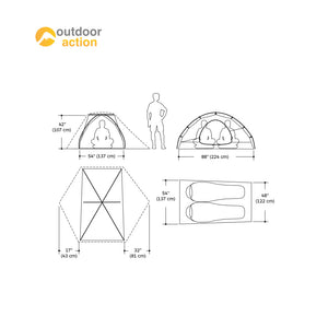 Marmot Tungsten UL 2P Tent floor plan drawing