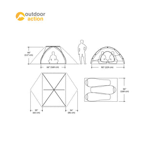 Marmot Tungsten UL 3P Tent floor plan drawing