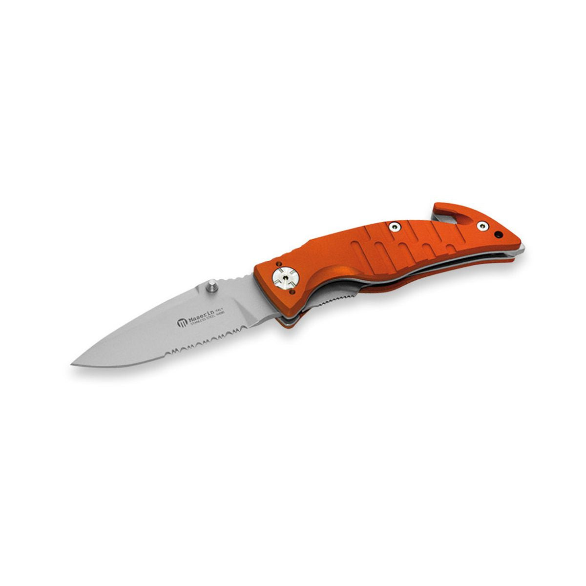 Maserin 283 Rescue-2 Line emergency rescue knife with glass breaker and belt cutter - N690 steel multi-tool
