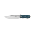 Maserin 977 Bowie wild boar hunting knife with orange G10 handle and black leather sheath - 440C steel fixed blade