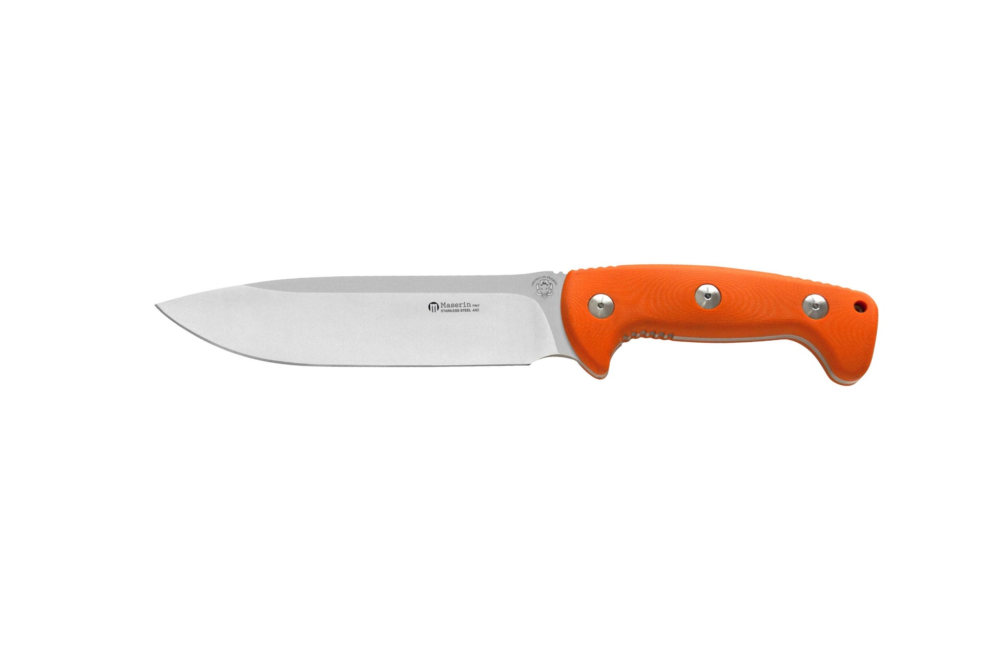 Maserin 978 Hunting 440C steel blade with Wild Boars Our Passion engraved logo - 191mm hunting blade with satin finish
