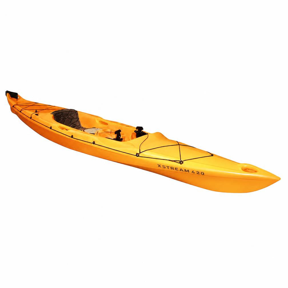 Mission Glide 420 Kayak Orange Fade - Front Angle