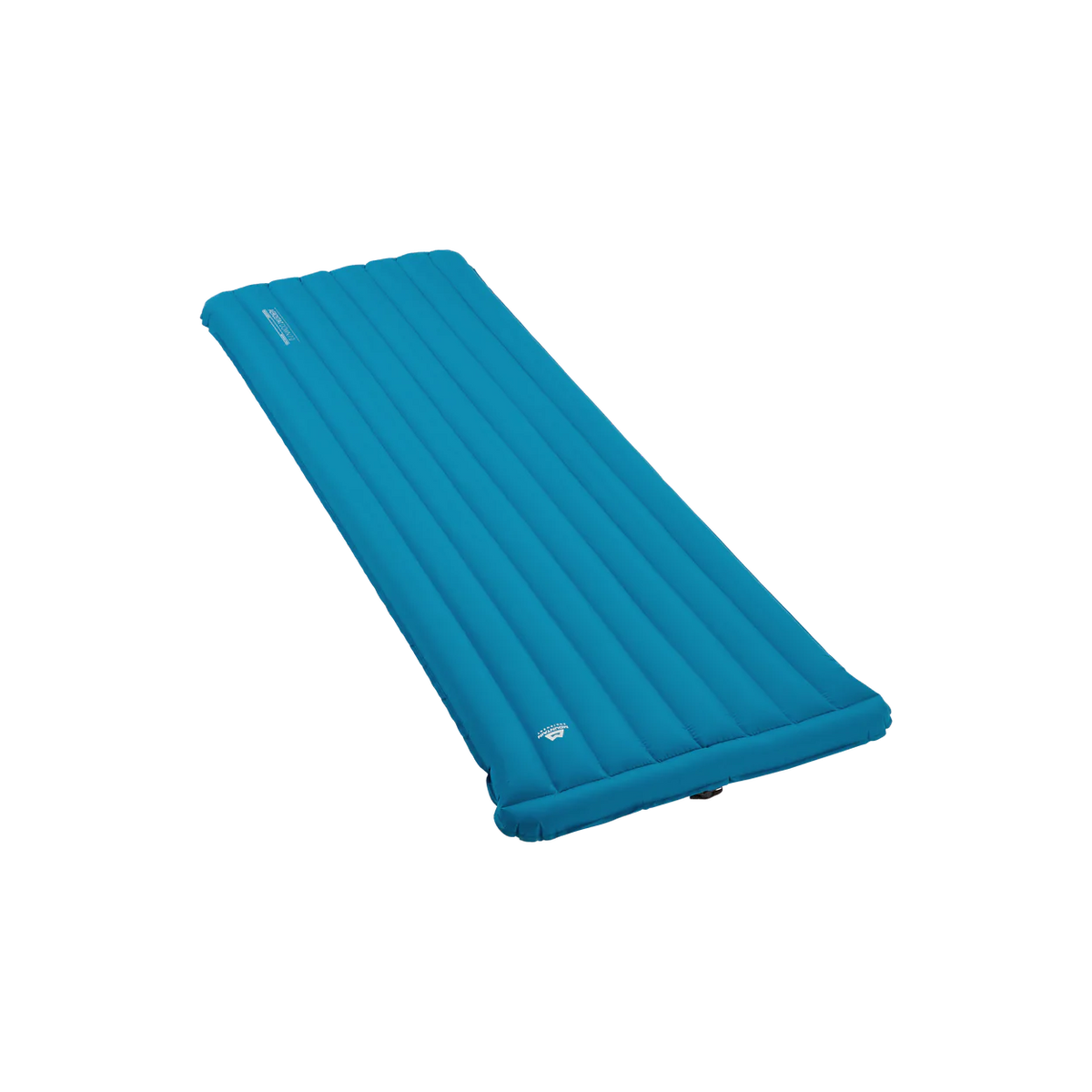 Mountain Equipment Aerostat Down 7.0 Mat Wide Regular in Mykonos Blue - Front Angle View