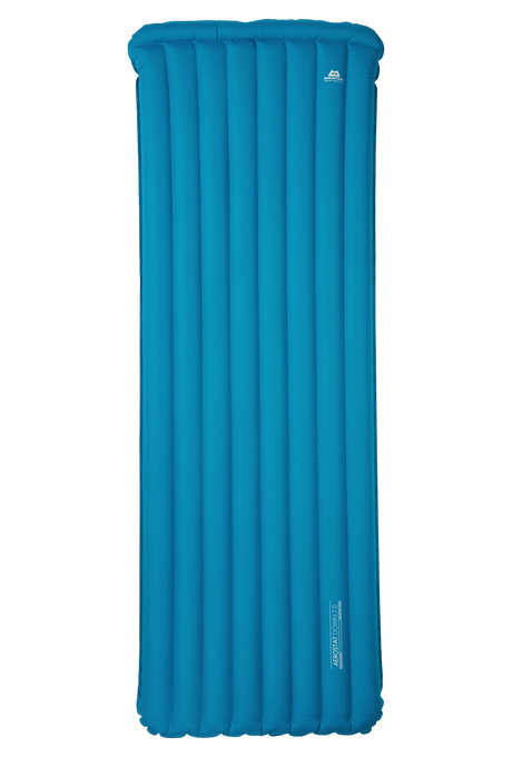 Mountain Equipment Aerostat Down 7.0 Mat Wide Regular in Mykonos Blue - Full Front View