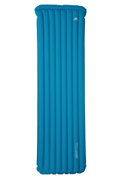 Mountain Equipment Aerostat Down 7.0 Sleeping Mat in Mykonos Blue - Full Front View