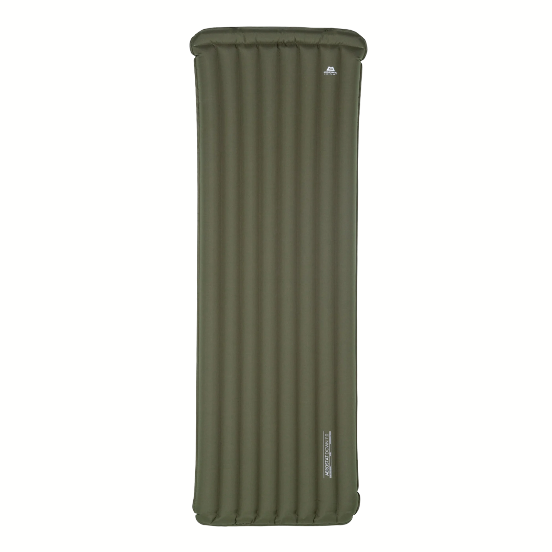 Mountain Equipment Aerostat Down 7.0 Ultra Sleeping Mat Wide Regular in Hunt Green - Upright
