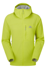 Mountain Equipment Aerotherm Hooded Women's Jacket in Vine Green - Front flat lay