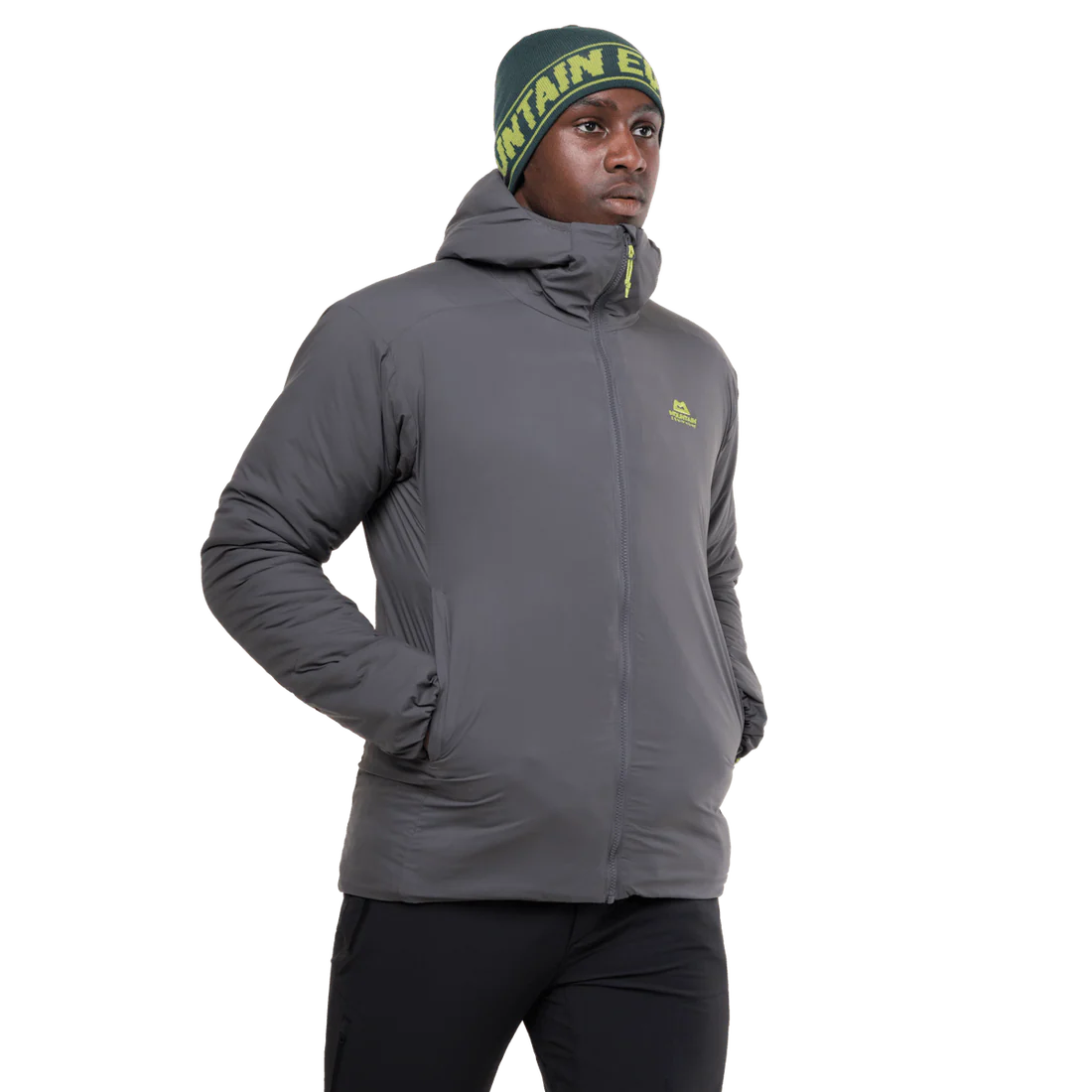 Mountain Equipment Andola Men's Jacket in Anvil Grey - Front Fit
