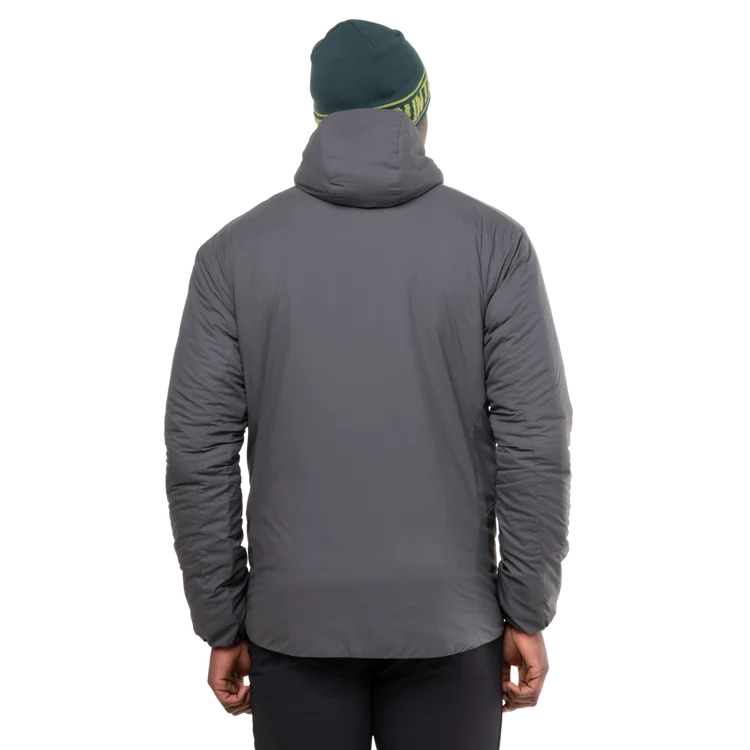 Mountain Equipment Andola Men's Jacket in Anvil Grey - Hood Detail