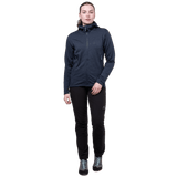 Mountain Equipment Apiro Hooded Women's Jacket in Cosmos - Front Fit on Model