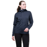 Mountain Equipment Apiro Hooded Women's Jacket in Cosmos - Three Quarter on Model
