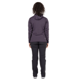 Mountain Equipment Apiro Hooded Women's Jacket in Nightshade - Back, on model
