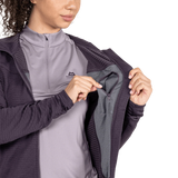 Mountain Equipment Apiro Hooded Women's Jacket in Nightshade - Interior lining detail