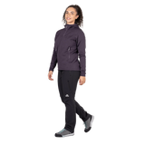 Mountain Equipment Apiro Hooded Women's Jacket in Nightshade - Side, on model