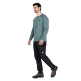 Mountain Equipment Apiro Men's Crew in Goblin Blue - Back on Model 2