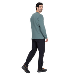 Mountain Equipment Apiro Men's Crew in Goblin Blue - Back on Model