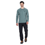 Mountain Equipment Apiro Men's Crew in Goblin Blue - Front Fit on Model 2