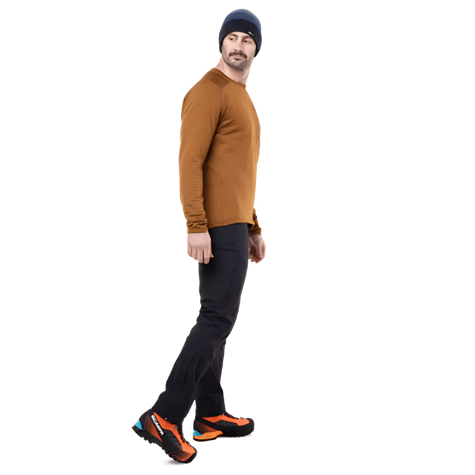 Mountain Equipment Apiro Men's Crew in Walnut - Side Fit on Model