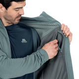 Mountain Equipment Apiro Men's Jacket in Goblin Blue - Interior on Model