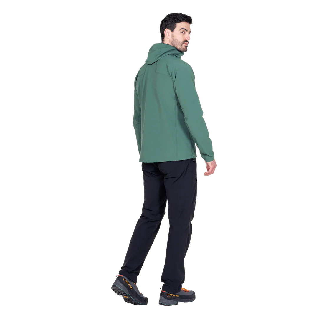 Mountain Equipment Arrow Hooded Men's Jacket in Fern/Pine - On Model Front 2