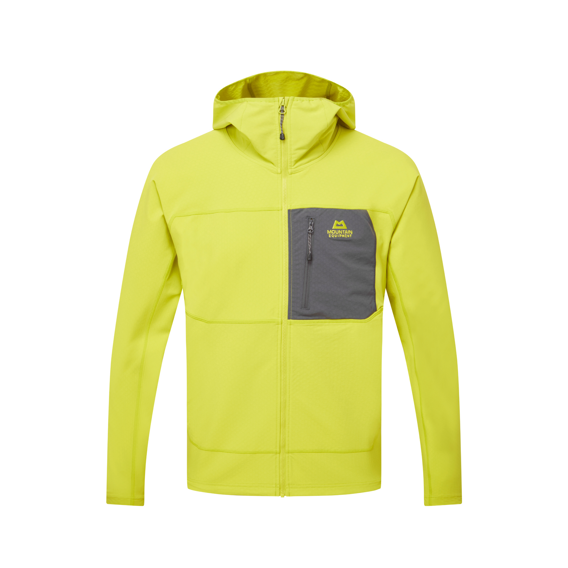 Mountain Equipment Arrow Hooded Men's Jacket in Vine/Anvil Grey - Front