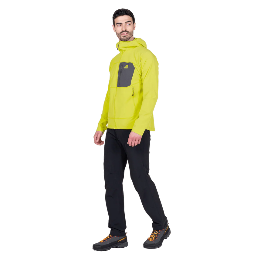 Mountain Equipment Arrow Hooded Men's Jacket in Vine/Anvil Grey - On Model Back