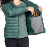 Mountain Equipment Baltoro Women's Jacket in Sea Pine - Inner Security Pocket
