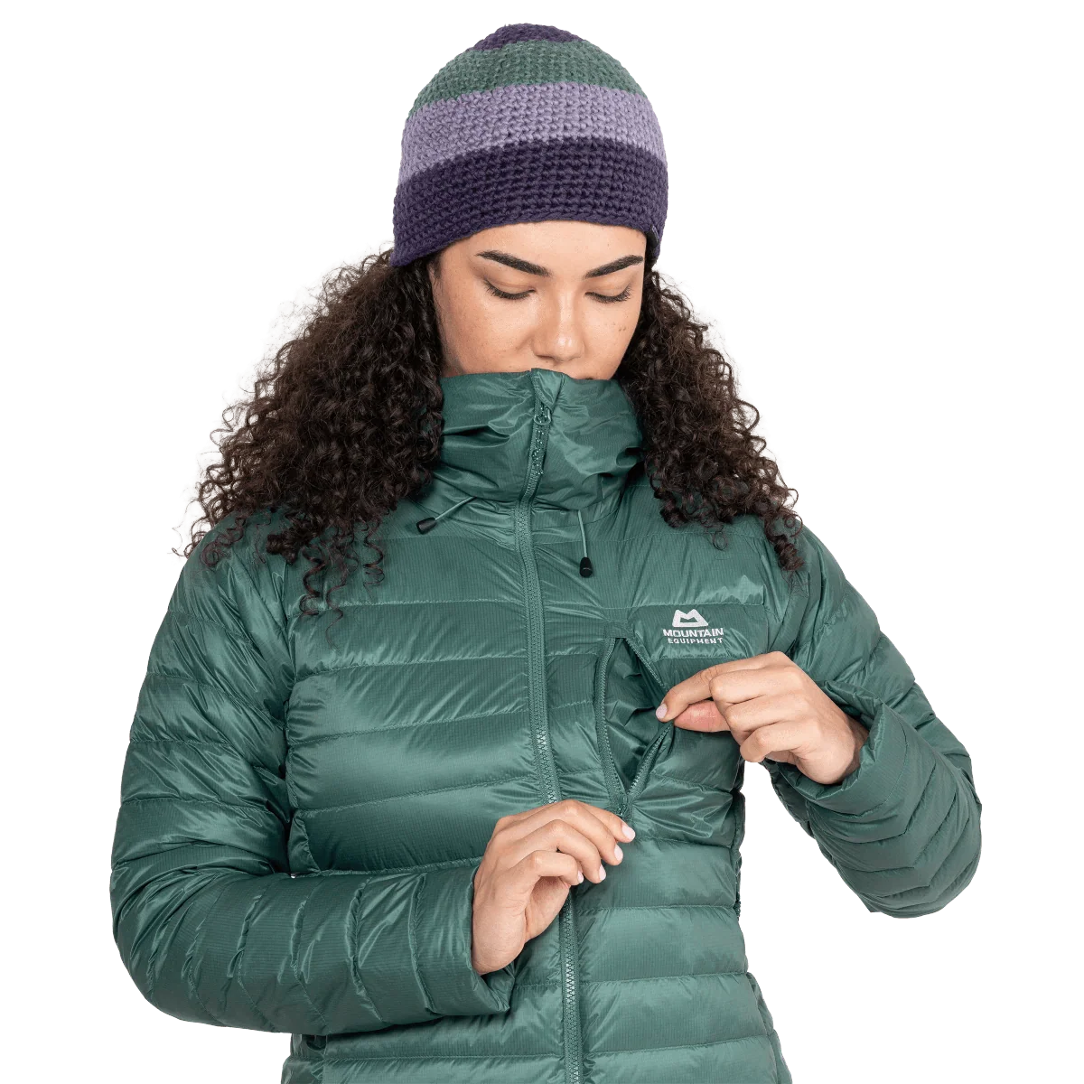 Mountain Equipment Baltoro Women's Jacket in Sea Pine - Outer Chest Pocket