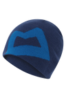 Mountain Equipment Branded Knitted Beanie in Admiral/Atlantic - Front