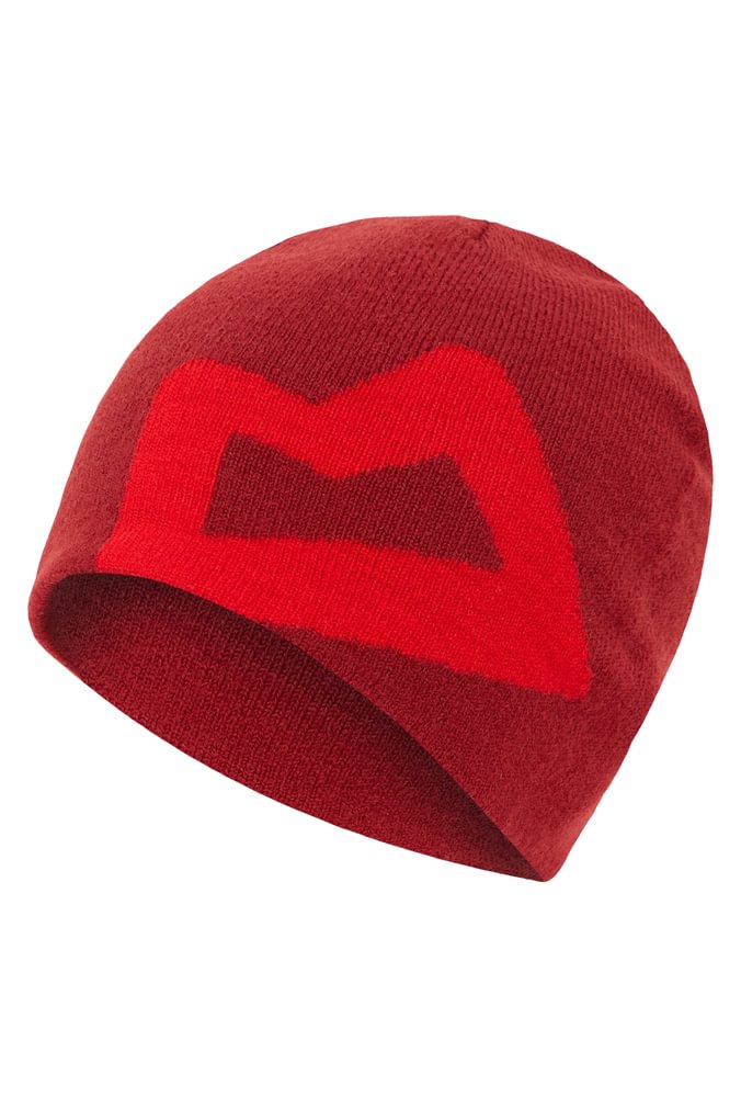 Mountain Equipment Branded Knitted Women's Beanie in Merlot/Chili - Front