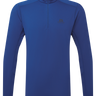 Mountain Equipment Cerrig Men's LS Zip T in Admiral Blue - Front
