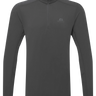 Mountain Equipment Cerrig Men's LS Zip T in Black - Front