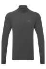 Mountain Equipment Cerrig Men's LS Zip T in Black - Front