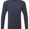 Mountain Equipment Cerrig Men's LS Zip T in Cosmos - Front