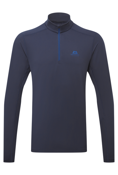 Mountain Equipment Cerrig Men's LS Zip T in Cosmos - Front