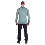 Mountain Equipment Cerrig Men's LS Zip T in Goblin Blue - Back on Model