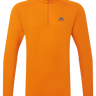 Mountain Equipment Cerrig Men's LS Zip T in Rust - Front
