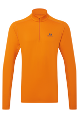 Mountain Equipment Cerrig Men's LS Zip T in Rust - Front