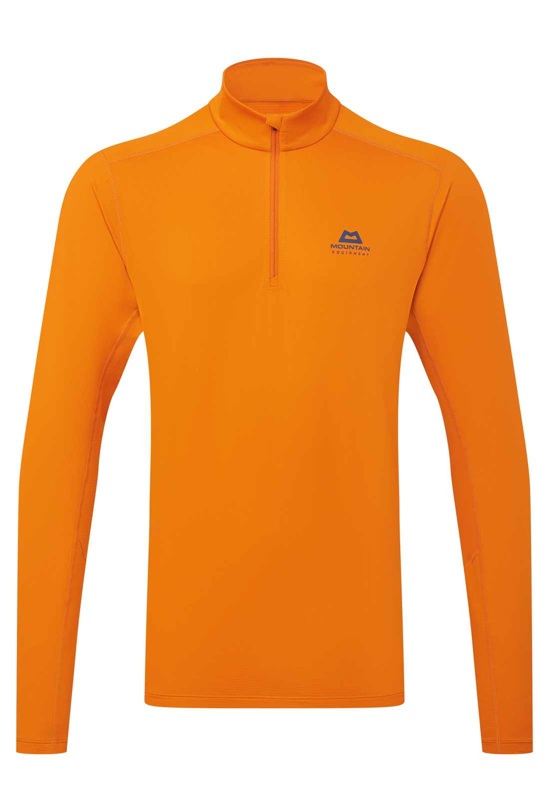 Mountain Equipment Cerrig Men's LS Zip T in Rust - Front