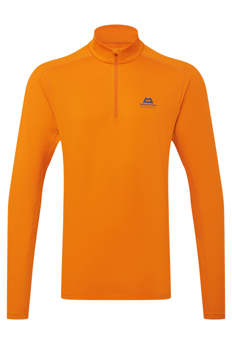 Mountain Equipment Cerrig Men's LS Zip T in Rust - Front