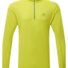 Mountain Equipment Cerrig Men's LS Zip T in Vine Green - Front