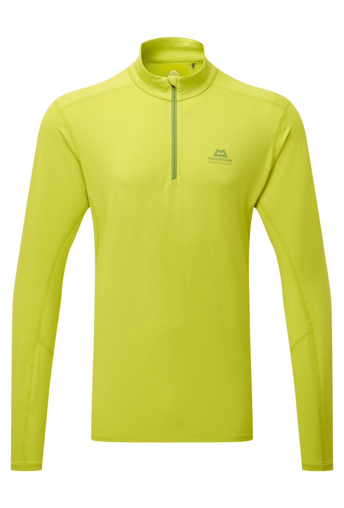 Mountain Equipment Cerrig Men's LS Zip T in Vine Green - Front