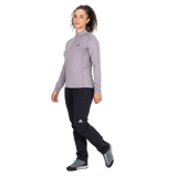 Mountain Equipment Cerrig Women's LS Zip T in Allium - Three-Quarter on Model