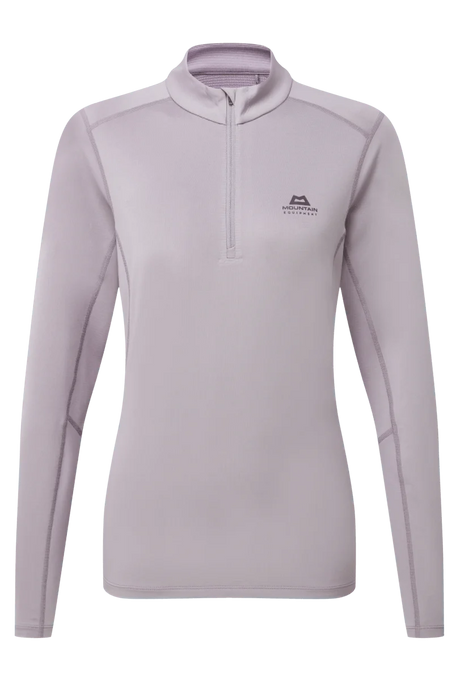 Mountain Equipment Cerrig Women's LS Zip T in Allium - Front